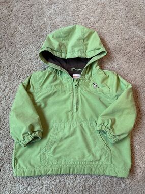 Gymboree Light Green Hooded Zip Pullover Jacket with Dog size 12-24 months